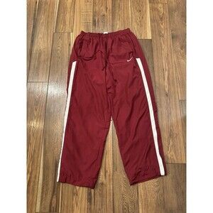 Vintage Y2K Men’s XXL Nike Windbreaker Ankle Zip Track Pants Red White Running